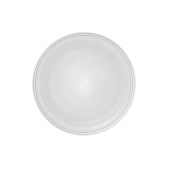 Assiette plate bord droit rond transparent verre Ø 23 cm The Grid - APS Clearance