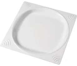 Assiette plate carré blanc copolyester 23,5x23,5 cm Vaisselle Copolyester - SAINT ROMAIN Best