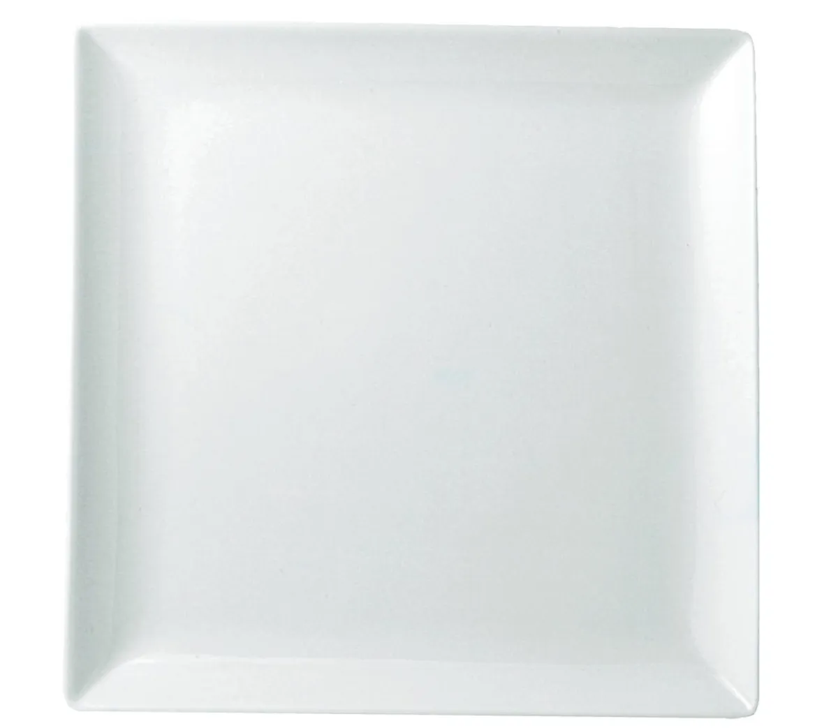 Assiette plate carré blanc porcelaine vitrifiée 25x25 cm Edina - PRO.MUNDI Clearance