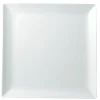 Assiette plate carré blanc porcelaine vitrifiée 30x30 cm Edina - PRO.MUNDI Best