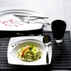 PRO.MUNDI Assiette plate carré blanc porcelaine 27x27 cm Classic Square Outlet