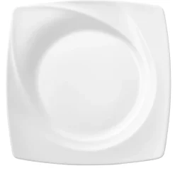 Assiette plate carré blanc porcelaine 23x23 cm Celebration - Aucune Sale