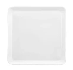 MEDARD DE NOBLAT Assiette plate carré blanc porcelaine 25,5x25,5 cm Yaka Clearance