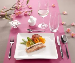 Assiette plate carré blanc porcelaine 16x16 cm Twins - PRO.MUNDI Hot