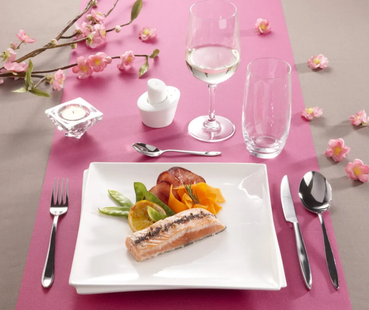 Assiette plate carré blanc porcelaine 16x16 cm Twins - PRO.MUNDI Hot