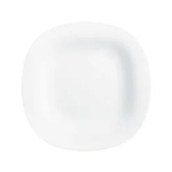Assiette plate carré blanc verre opal 19x19 cm Carine - LUMINARC Best