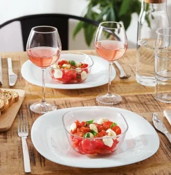 Assiette plate carré blanc verre opal 29,1x27 cm Carine - LUMINARC Best