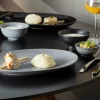 Assiette plate carré gris porcelaine vitrifiée 15x15 cm Shale - RAK Sale