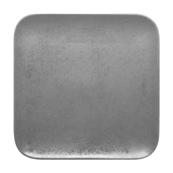 RAK Assiette plate carré gris porcelaine vitrifiée 24x24 cm Shale Discount
