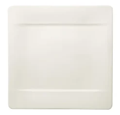 VILLEROY & BOCH Assiette plate carré ivoire porcelaine bone china 31x31 cm Modern Grace Online