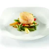 Assiette plate carré ivoire porcelaine vitrifiée 19x19 cm Ska - RAK Online