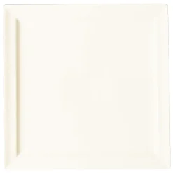 RAK Assiette plate carré ivoire porcelaine vitrifiée 30x30 cm Classic Gourmet New