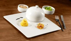 RAK Assiette plate carré ivoire porcelaine vitrifiée 20,8x20,8 cm Allspice Outlet