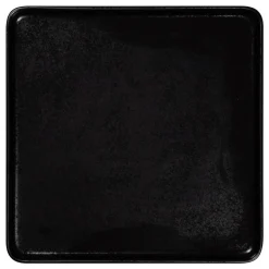 RAK Assiette plate carré noir porcelaine 24x24 cm Fractal New