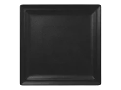 RAK Assiette plate carré noir porcelaine vitrifiée 30,3x30,3 cm Neo Fusion Clearance
