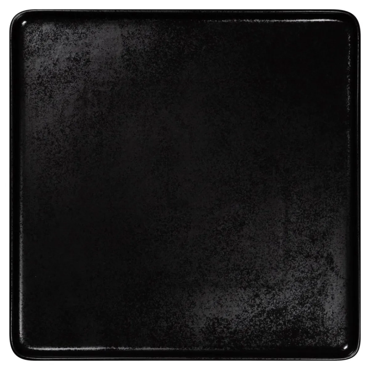 Assiette plate carré noir porcelaine 32x32 cm Fractal - RAK Best