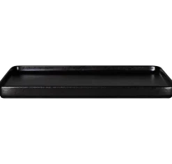Assiette plate carré noir porcelaine 32x32 cm Fractal - RAK Best