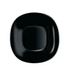 LUMINARC Assiette plate carré noir verre trempé 19x19 cm Carine Hot
