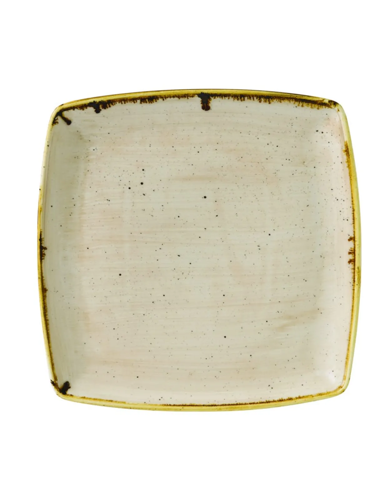 CHURCHILL Assiette plate carré Nutmeg Cream porcelaine vitrifiée 26x26 cm Stonecast Nutmeg Discount