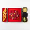 Assiette plate carré rouge porcelaine 32x32 cm Fractal - RAK Hot