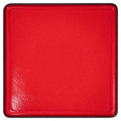 Assiette plate carré rouge porcelaine 32x32 cm Fractal - RAK Hot