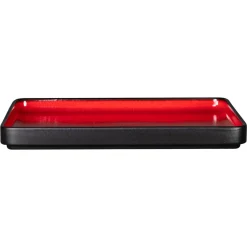 RAK Assiette plate carré rouge porcelaine 24x24 cm Fractal Outlet