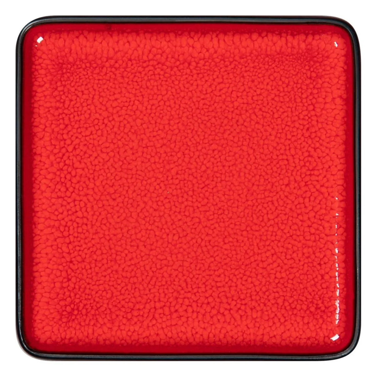 RAK Assiette plate carré rouge porcelaine 16x16 cm Fractal Best