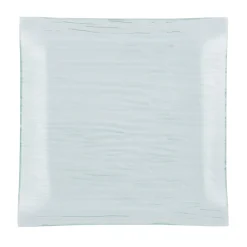 PRO.MUNDI Assiette plate carré transparent verre 19,5x19,5 cm Veloutee New