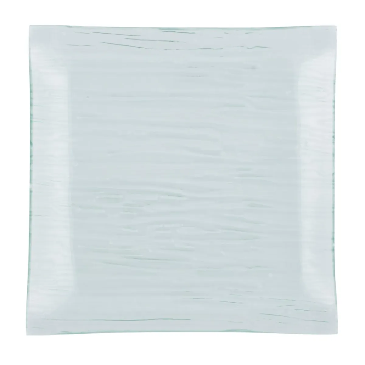 PRO.MUNDI Assiette plate carré transparent verre 19,5x19,5 cm Veloutee New