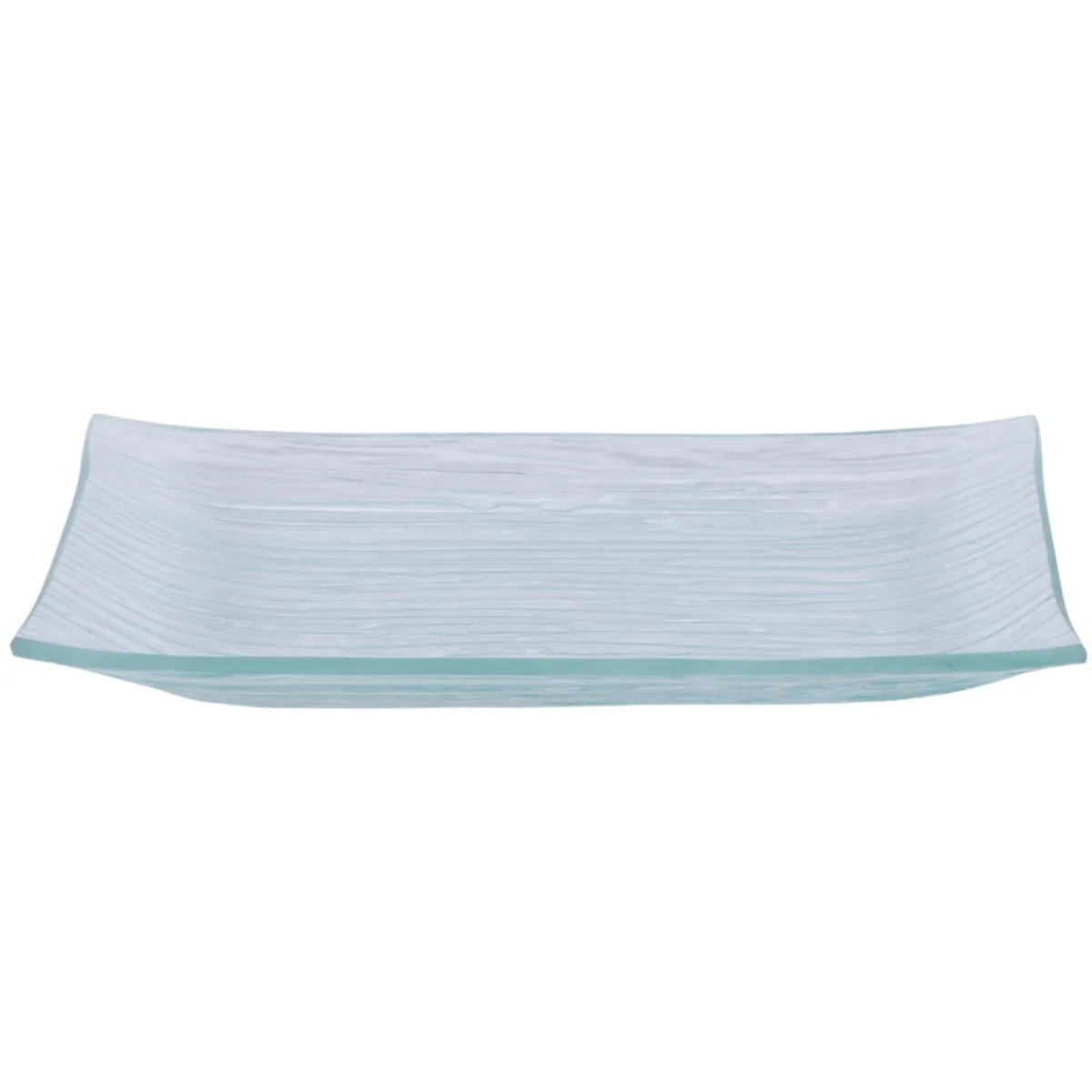 PRO.MUNDI Assiette plate carré transparent verre 19,5x19,5 cm Veloutee New