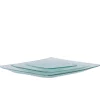 Assiette plate carré transparent verre 12,8x12,8 cm Veloutee - PRO.MUNDI