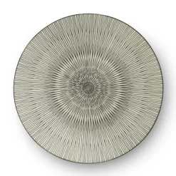 MEDARD DE NOBLAT Assiette plate coupe rond beige grès émaillé Ø 27 cm Hypnose Hot