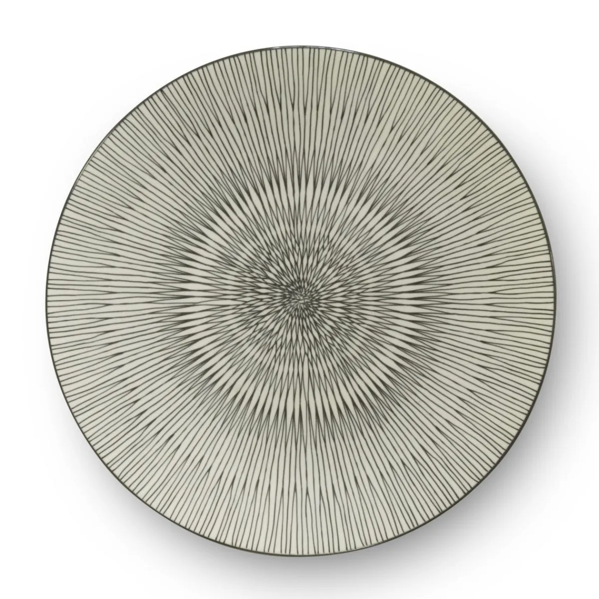 MEDARD DE NOBLAT Assiette plate coupe rond beige grès émaillé Ø 27 cm Hypnose Hot
