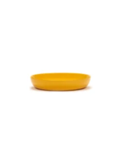 Assiette plate coupe rond sunny yellow - points noirs grès émaillé Ø 22 cm Feast By Ottolenghi - SERAX Sale