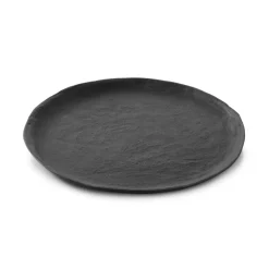 Assiette plate Noir brut porcelaine culinaire Ø 21,5 cm Yli - REVOL Clearance