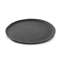 Assiette plate Noir brut porcelaine culinaire Ø 28,5 cm Yli - REVOL Discount