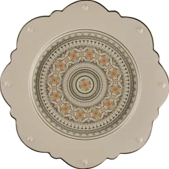 Assiette plate octogonal Argila Décor Genoa porcelaine Ø 33,1 cm Earth - RAK Sale