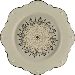 RAK Assiette plate octogonal Argila Décor Cartagena porcelaine Ø 33,1 cm Earth Clearance