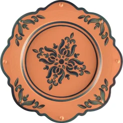 Assiette plate octogonal Tero Décor Ostia porcelaine Ø 33,1 cm Earth - RAK New