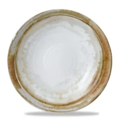 Assiette plate organique beige porcelaine vitrifiée Ø 23 cm Finca Sanstone - DUDSON