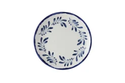 Assiette plate organique Ink porcelaine vitrifiée Ø 23 cm Harvest Mediterranean - DUDSON
