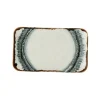 DUDSON Assiette plate organique rectangulaire Natural porcelaine vitrifiée 27x16 cm Flare Discount