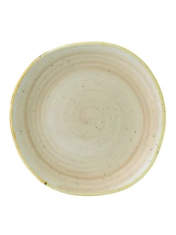 Assiette plate organique rond Nutmeg Cream porcelaine vitrifiée Ø 26,4 cm Stonecast Nutmeg - CHURCHILL Hot
