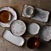 Assiette plate organique terracotta porcelaine vitrifiée Ø 23 cm Harvest Mediterranean - DUDSON Clearance