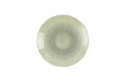 Assiette plate organique vert porcelaine vitrifiée Ø 23 cm Harvest Grain - DUDSON Discount