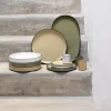 REVOL Assiette plate ovale beige porcelaine culinaire 35,5x21,8 cm  Caractère Sale