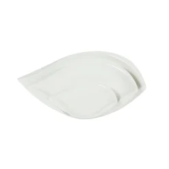 PRO.MUNDI Assiette plate ovale blanc porcelaine 36,5x21 cm Folia New
