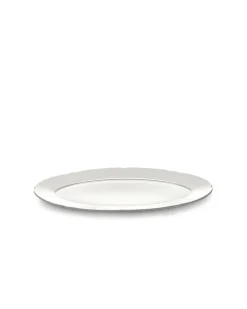 SERAX Assiette plate ovale blanc porcelaine 24,5x15 cm Silhouette