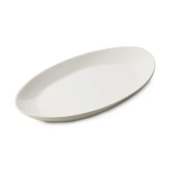 Assiette plate ovale blanc porcelaine culinaire 25x13,3 cm Madeleine - REVOL Clearance