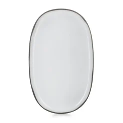 REVOL Assiette plate ovale blanc porcelaine culinaire 35,5x21,8 cm Caractère Discount